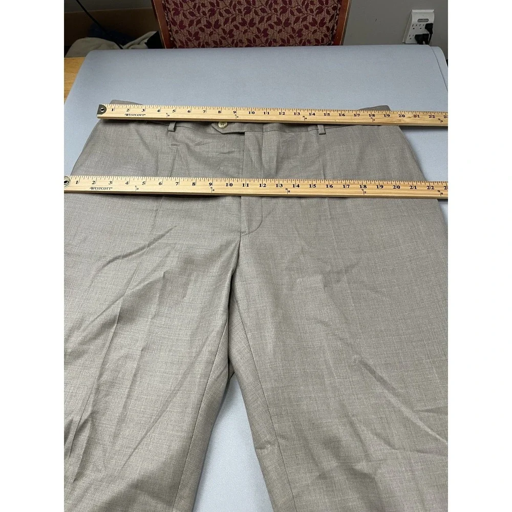 Daniel Cremieux Mens‎ Dress Pants 42x30 Tan 100% Wool Super 130s Loro Piana